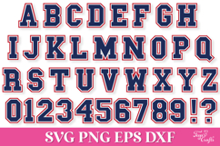 Layered Varsity SVG Alphabet Product Image 3