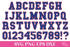 Layered Varsity SVG Alphabet Product Image 3