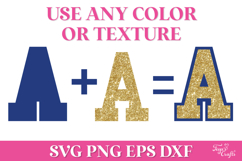 Layered Varsity SVG Alphabet Product Image 4