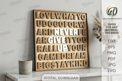 Layered Wall Word Art Signs Bundle Laser Cut. Wall Decor SVG Product Image 13