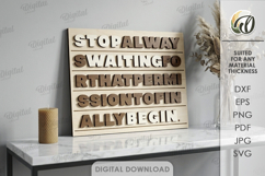 Layered Wall Word Art Signs Bundle Laser Cut. Wall Decor SVG Product Image 7