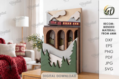 Layered Winter Scene Decor Laser Cut. Home Decor SVG Product Image 1