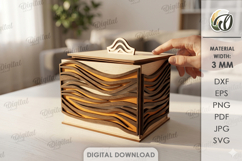 Decorative Jewelry Box Laser cut. Keepsake Box SVG Product Image 1
