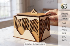 Decorative Jewelry Boxes Bundle Laser cut. Keepsake Box SVG Product Image 9