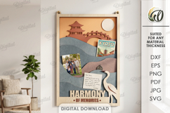 3D Felt Memory Organizer Laser Cut. Wall Home Decor SVG Product Image 1