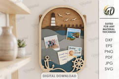 3D Felt Memory Organizer Laser Cut. Wall Home Decor SVG Product Image 1