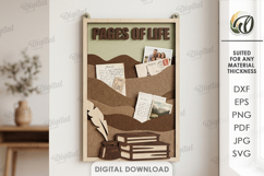 3D Felt Memory Organizer Laser Cut. Wall Home Decor SVG Product Image 1