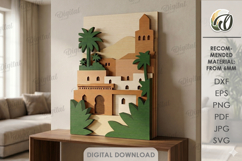 3D Cityscape Wall Art Bundle Laser Cut. Layered Home Decor Product Image 2