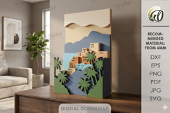 3D Cityscape Wall Art Bundle Laser Cut. Layered Home Decor Product Image 6