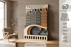 3D Cityscape Wall Art Bundle Laser Cut. Layered Home Decor Product Image 8