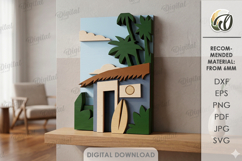 3D Cityscape Wall Art Bundle Laser Cut. Layered Home Decor Product Image 10