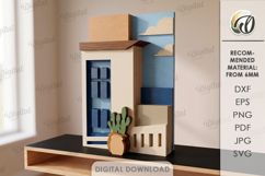 3D Cityscape Wall Art Bundle Laser Cut. Layered Home Decor Product Image 13