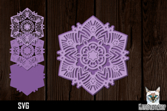3d layered mandala svg, layered paper cut Product Image 1