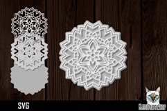 3d layered mandala svg, layered paper cut Product Image 1