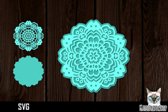 3d layered mandala svg, layered paper cut Product Image 1