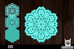 3d layered mandala svg, layered paper cut Product Image 1