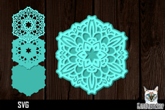 3d layered mandala svg, layered paper cut Product Image 1