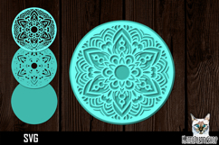 3d layered mandala svg, layered paper cut Product Image 1