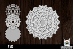 3d layered mandala svg, layered paper cut Product Image 1