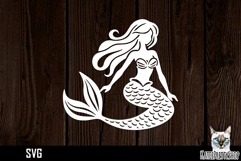 Mermaid SVG, layered papercut svg cut file Product Image 1