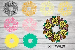 Floral Wreath SVG | 3d Layered SVG Mandala | Floral Mandala Product Image 3