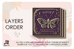 3D Halloween Ouija Board Shadow box SVG Papercut template Product Image 4