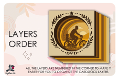 Fathers Day Colored Shadow box SVG Papercut Dad template Product Image 3