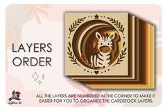 Zebra African Animal Shadow box SVG Papercut template Product Image 3