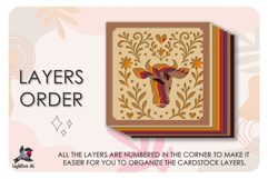 Cute Cow Animal Colored Shadow box SVG Papercut template Product Image 3