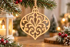 Laser Cut Christmas Ornament Product Image 1