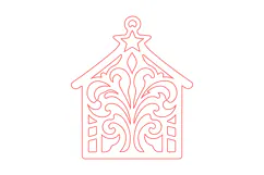 Ornate Christmas Ornament SVG Laser Cut File Product Image 2