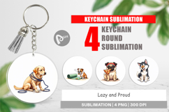 Anti-Fitness Dog Keychain Product Image 1