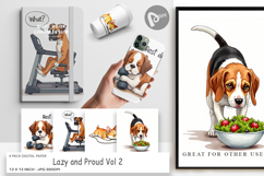 Anti-Fitness Dog Digital Paper Product Image 1