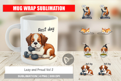 Anti-Fitness Dog Mug Wrap Product Image 1