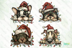 Lazy Christmas Dog Clipart Product Image 1