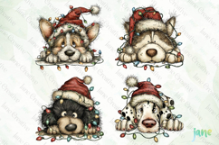 Lazy Christmas Dog Clipart Product Image 1