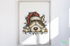 Lazy Christmas Dog Clipart Product Image 5