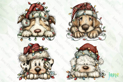 Lazy Christmas Dog Clipart Product Image 1