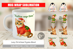 Mug Wrap Lazy Christmas Pajama Mood Quotes Product Image 1