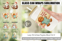 Glass Can Lazy Christmas Pajama Mood Quotes Product Image 1