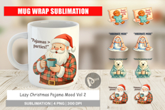 Mug Wrap Lazy Christmas Pajama Mood Quotes Product Image 1