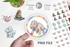 Lazy Fitness Funny Dino Sticker Product Image 1