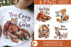 Lazy Fox Cozy Hygge Sublimation Product Image 1