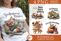 Lazy Fox Cozy Hygge Sublimation Product Image 1