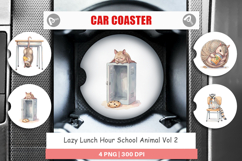 Lazy Lunch Hour Animal Car Coaster Product Image 1