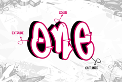 Lazy Street | 3D Layered Graffiti Webfont for Urban Creative Product Image 3