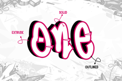 Lazy Street - Layered Graffiti Font Product Image 3