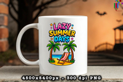 Lazy Summer Days PNG Tropical Beach Outdoor Vacation Design