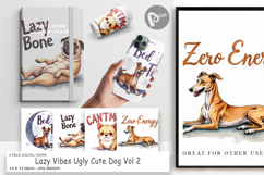 Lazy Vibes Dog Quotes Digital Paper Product Image 1