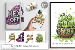 Lazy Witch Sarcastic Quote Digital Paper Product Image 1